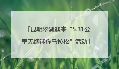 昆明翠湖迎来“5.31公里无烟迷你马拉松”活动