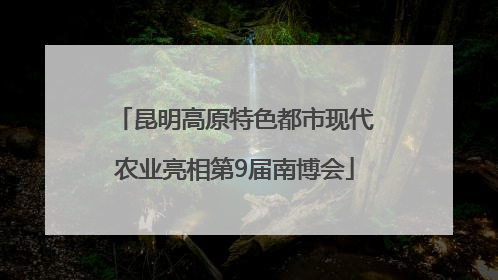 昆明高原特色都市现代农业亮相第9届南博会