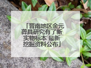 晋南地区金元葬具研究有了新实物标本 最新挖掘资料公布