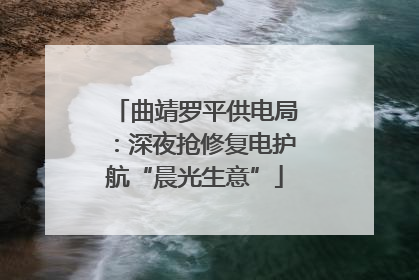 曲靖罗平供电局：深夜抢修复电护航“晨光生意”