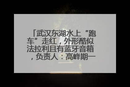 武汉东湖水上“跑车”走红，外形酷似法拉利且有蓝牙音箱，负责人：高峰期一两百人排队