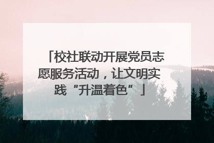 校社联动开展党员志愿服务活动，让文明实践“升温着色”