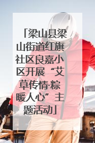 梁山县梁山街道红旗社区良嘉小区开展“艾草传情·粽暖人心”主题活动