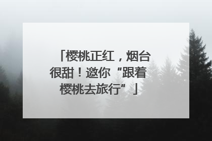 樱桃正红，烟台很甜！邀你“跟着樱桃去旅行”