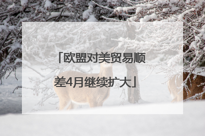 欧盟对美贸易顺差4月继续扩大