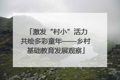 激发“村小”活力 共绘多彩童年——乡村基础教育发展观察