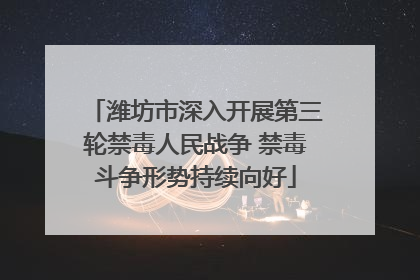 潍坊市深入开展第三轮禁毒人民战争 禁毒斗争形势持续向好