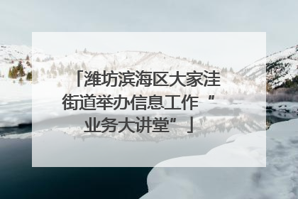 潍坊滨海区大家洼街道举办信息工作“业务大讲堂”