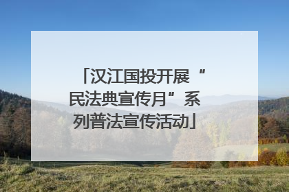 汉江国投开展“民法典宣传月”系列普法宣传活动