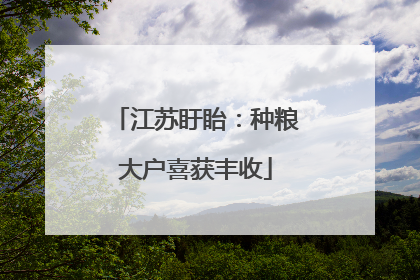 江苏盱眙：种粮大户喜获丰收