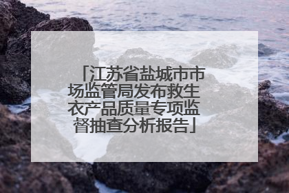 江苏省盐城市市场监管局发布救生衣产品质量专项监督抽查分析报告