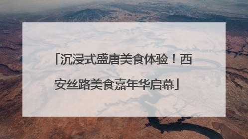 沉浸式盛唐美食体验！西安丝路美食嘉年华启幕