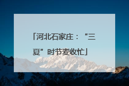 河北石家庄：“三夏”时节麦收忙