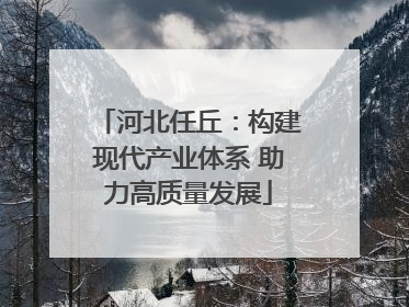 河北任丘：构建现代产业体系 助力高质量发展