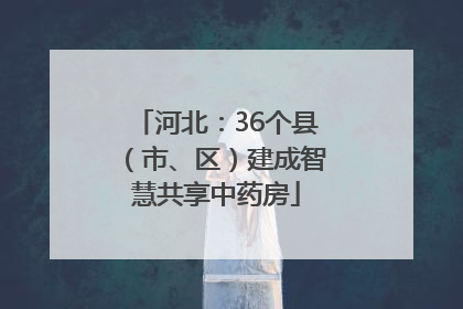 河北：36个县（市、区）建成智慧共享中药房