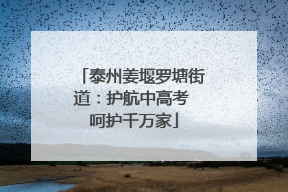 泰州姜堰罗塘街道：护航中高考 呵护千万家