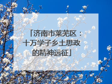 济南市莱芜区：十万学子乡土思政的精神远征