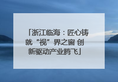 浙江临海：匠心铸就“视”界之窗 创新驱动产业腾飞