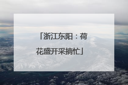 浙江东阳：荷花盛开采摘忙