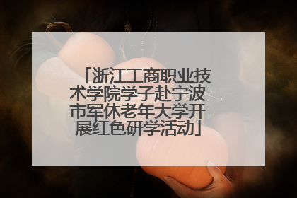 浙江工商职业技术学院学子赴宁波市军休老年大学开展红色研学活动