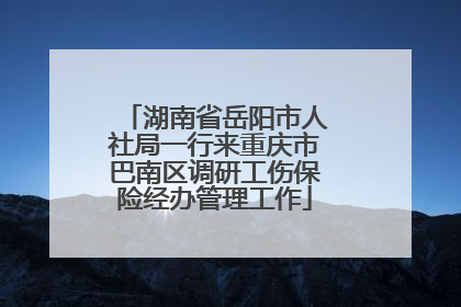 湖南省岳阳市人社局一行来重庆市巴南区调研工伤保险经办管理工作