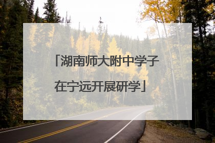 湖南师大附中学子在宁远开展研学