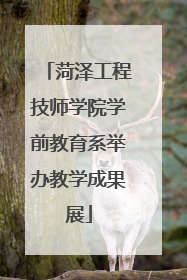 菏泽工程技师学院学前教育系举办教学成果展