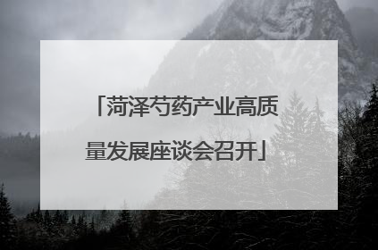 菏泽芍药产业高质量发展座谈会召开