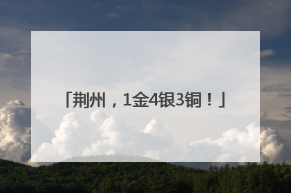 荆州，1金4银3铜！