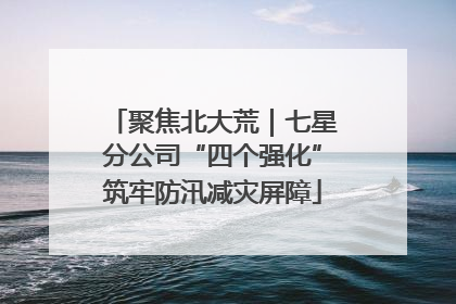 聚焦北大荒｜七星分公司“四个强化”筑牢防汛减灾屏障