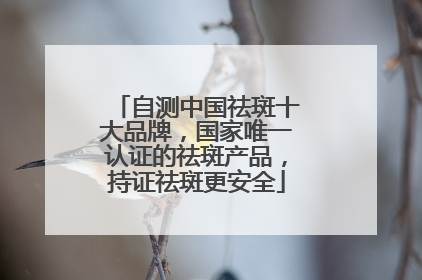 自测中国祛斑十大品牌，国家唯一认证的祛斑产品，持证祛斑更安全