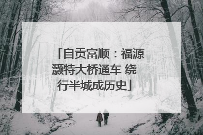 自贡富顺：福源灏特大桥通车 绕行半城成历史