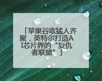 苹果谷歌猛人齐聚，英特尔打造AI芯片界的“复仇者联盟”