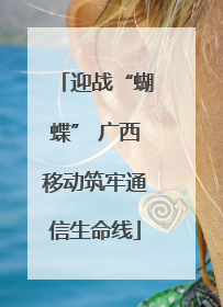 迎战“蝴蝶” 广西移动筑牢通信生命线