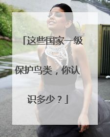 这些国家一级保护鸟类，你认识多少？