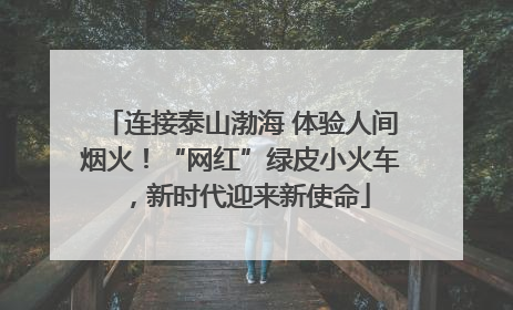 连接泰山渤海 体验人间烟火！“网红”绿皮小火车，新时代迎来新使命