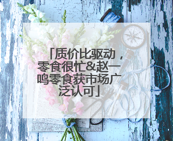 质价比驱动，零食很忙&赵一鸣零食获市场广泛认可