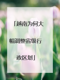 越南为何大幅调整省级行政区划