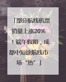部分航线机票销量上涨20%！端午假期，成都中短途航线市场“热”