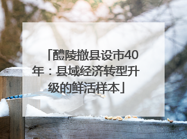 醴陵撤县设市40年：县域经济转型升级的鲜活样本