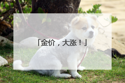 金价，大涨！