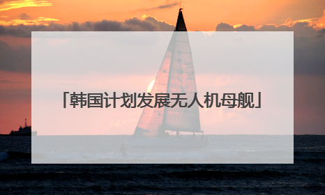 韩国计划发展无人机母舰