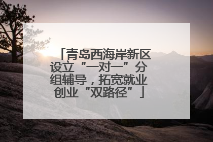 青岛西海岸新区设立“一对一”分组辅导，拓宽就业创业“双路径”
