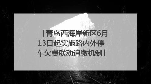 青岛西海岸新区6月13日起实施路内外停车欠费联动追缴机制