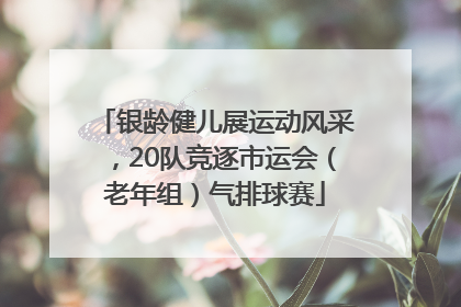 银龄健儿展运动风采，20队竞逐市运会（老年组）气排球赛