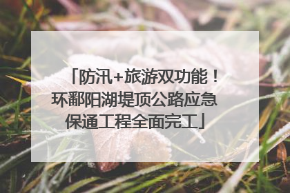 防汛+旅游双功能！环鄱阳湖堤顶公路应急保通工程全面完工
