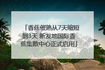 香蕉催熟从7天缩短到3天 新发地国际香蕉集散中心正式启用