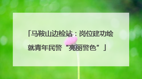 马鞍山边检站：岗位建功绘就青年民警“亮丽警色”