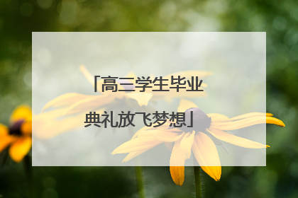 高三学生毕业典礼放飞梦想