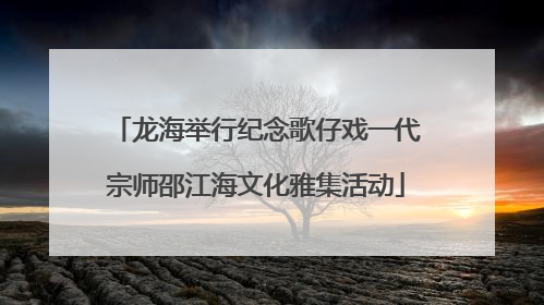 龙海举行纪念歌仔戏一代宗师邵江海文化雅集活动